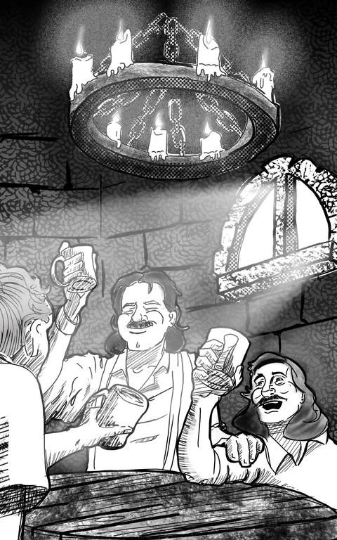 Illustration by Andrew Schwilling for Chapter 15: A New Confession