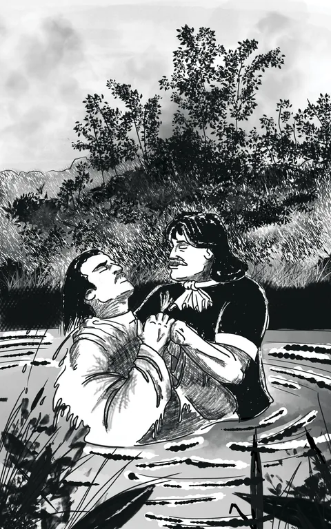 Illustration by Andrew Schwilling for Chapter 2: Baptized!